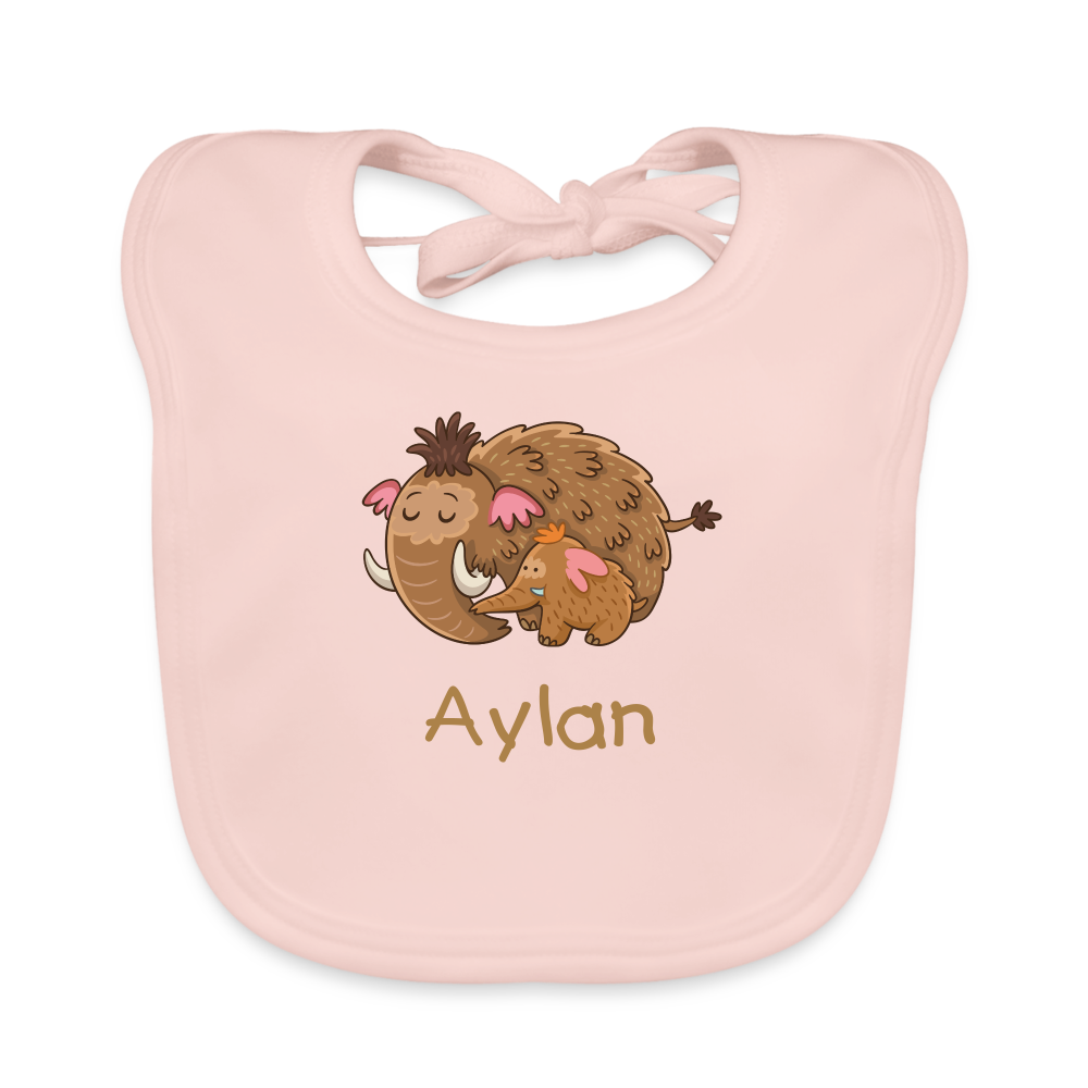 Bavoir Bébé Bio Personnalisable - rose