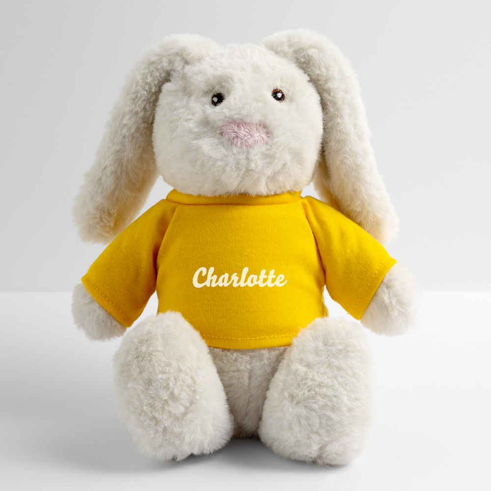 Doudou "Lapin" pour bébé personnalisable - sun yellow