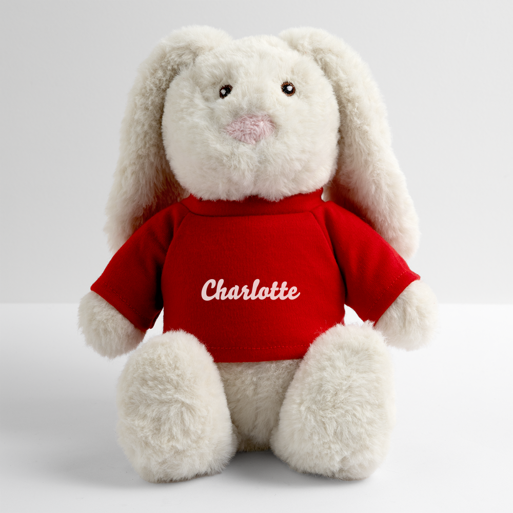 Doudou "Lapin" pour bébé personnalisable - red