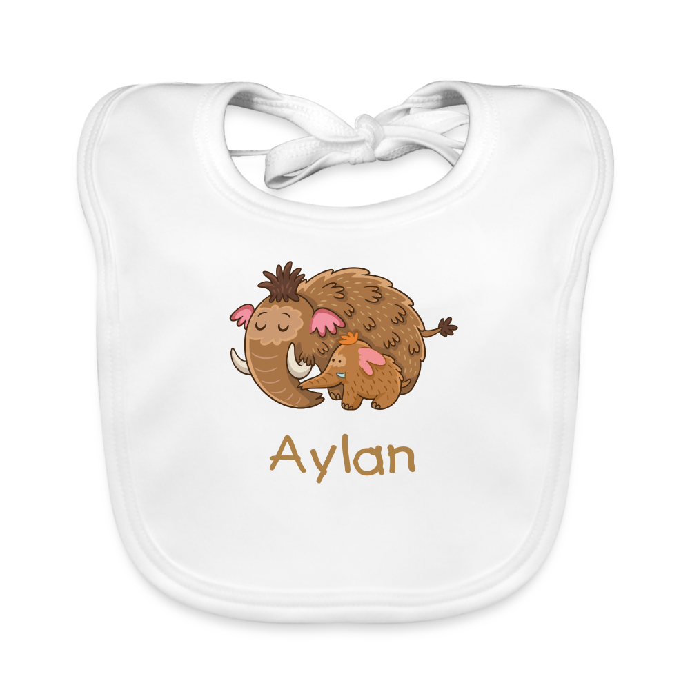 Bavoir Bébé Bio Personnalisable - white