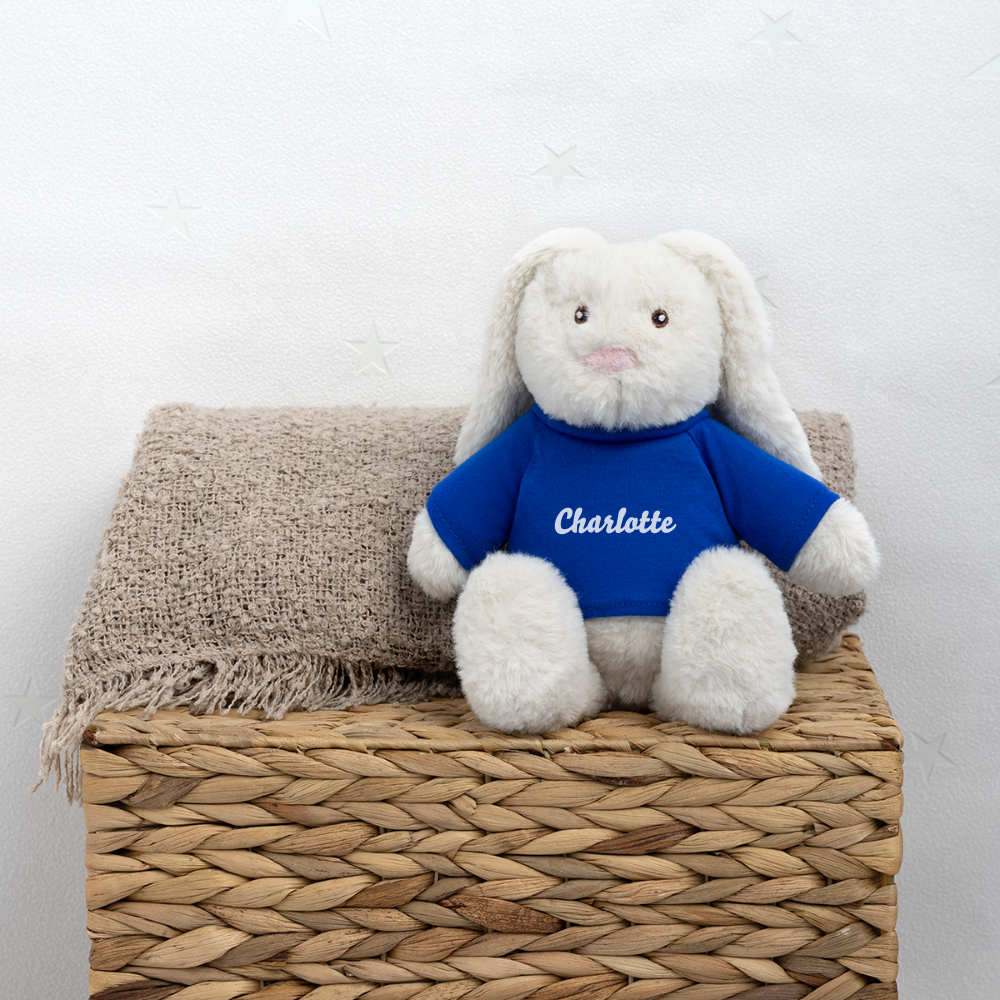 Doudou "Lapin" pour bébé personnalisable - royal blue