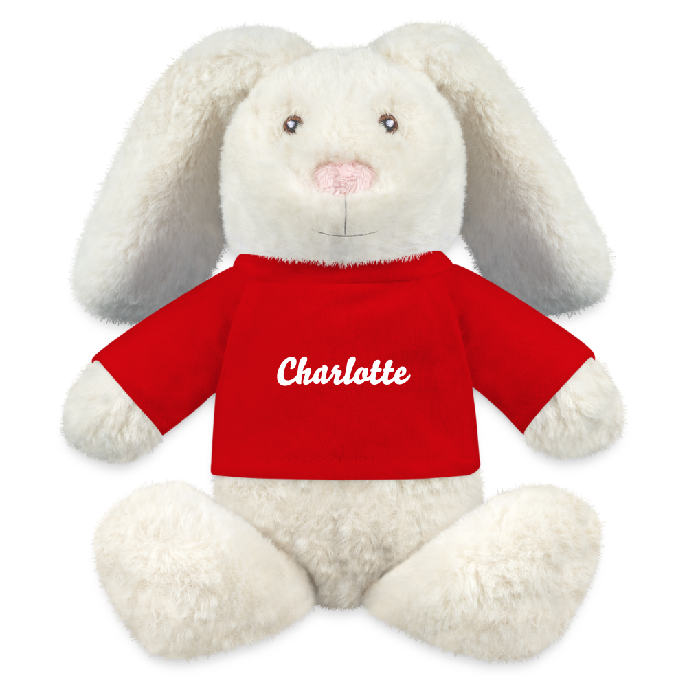 Doudou "Lapin" pour bébé personnalisable - red