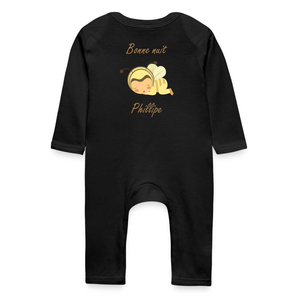 Grenouillère Bébé Bio Personnalisable - black