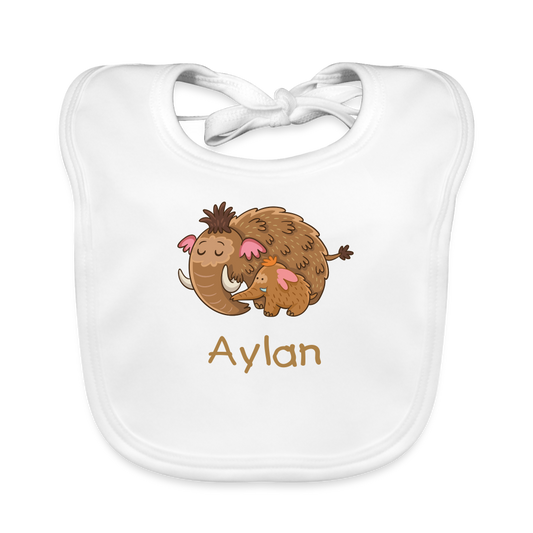 Bavoir Bébé Bio Personnalisable - white