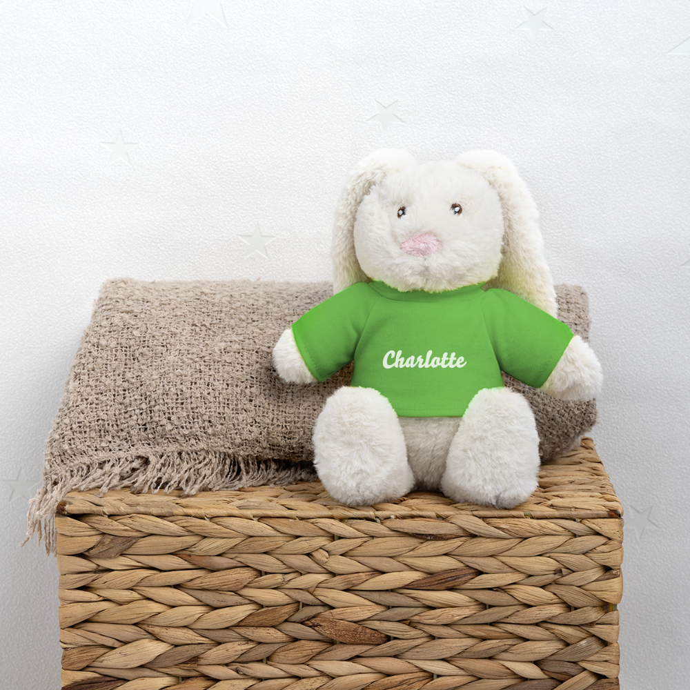 Doudou "Lapin" pour bébé personnalisable - light green