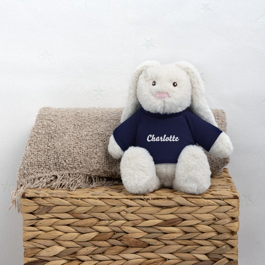 Doudou "Lapin" pour bébé personnalisable - french navy